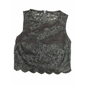 City Studio Black Lace Crop Top Glitter Detail Size 3